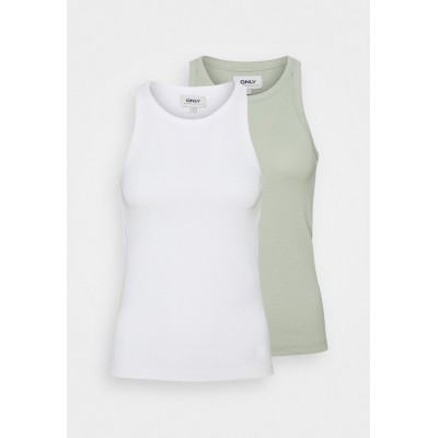 Kobiety T_SHIRT_TOP | ONLY ONLLINDSAY TANK 2 PACK - Top - cloud dancer/mleczny - YE11843