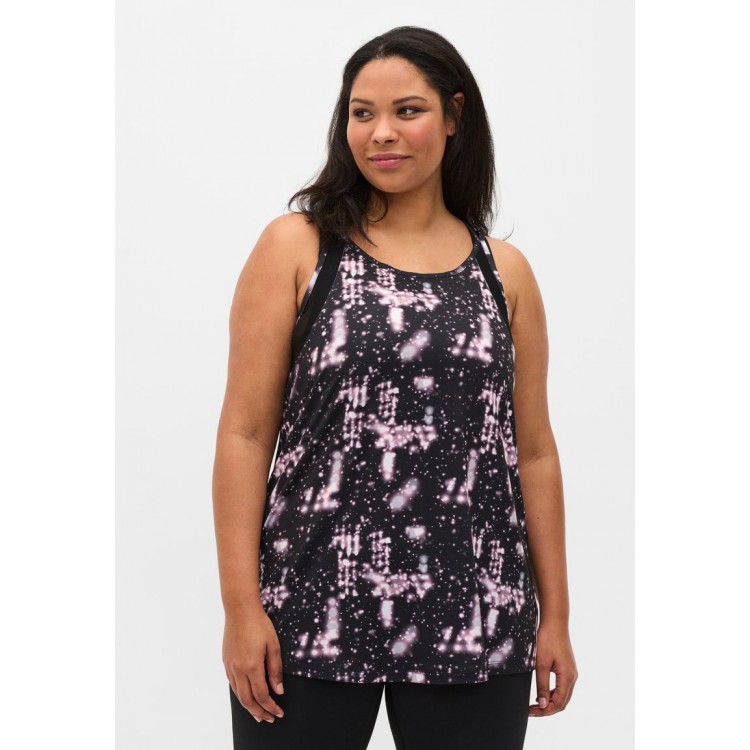 Kobiety T SHIRT TOP | Active by Zizzi Top - blinded lights/czarny - XV40928