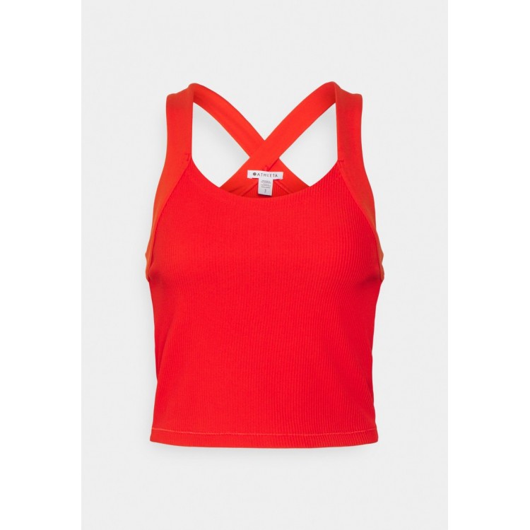 Kobiety T SHIRT TOP | Athleta HORIZON TANK - Top - flame orange/pomarańczowy - VV70377