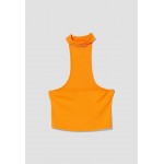 Kobiety T SHIRT TOP | Bershka SLEEVELESS - Top - orange/pomarańczowy - TJ94799