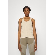 Kobiety T_SHIRT_TOP | Casall TEXTURE STRAP TANK DETAILED BACK - Top - light sand/piaskowy - CQ26502
