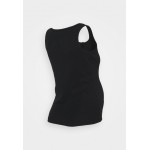 Kobiety T SHIRT TOP | Cotton On Maternity MATERNITY HENLEY SLEEVELESS TANK 3 PACK - Top - black/white/silver marle/czarny - AW44586
