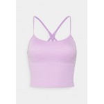 Kobiety T SHIRT TOP | DKNY SEAMLESS STRAPPY CROP REMOVEABLE CUPS - Top - wild violet/fioletowy - MO14871