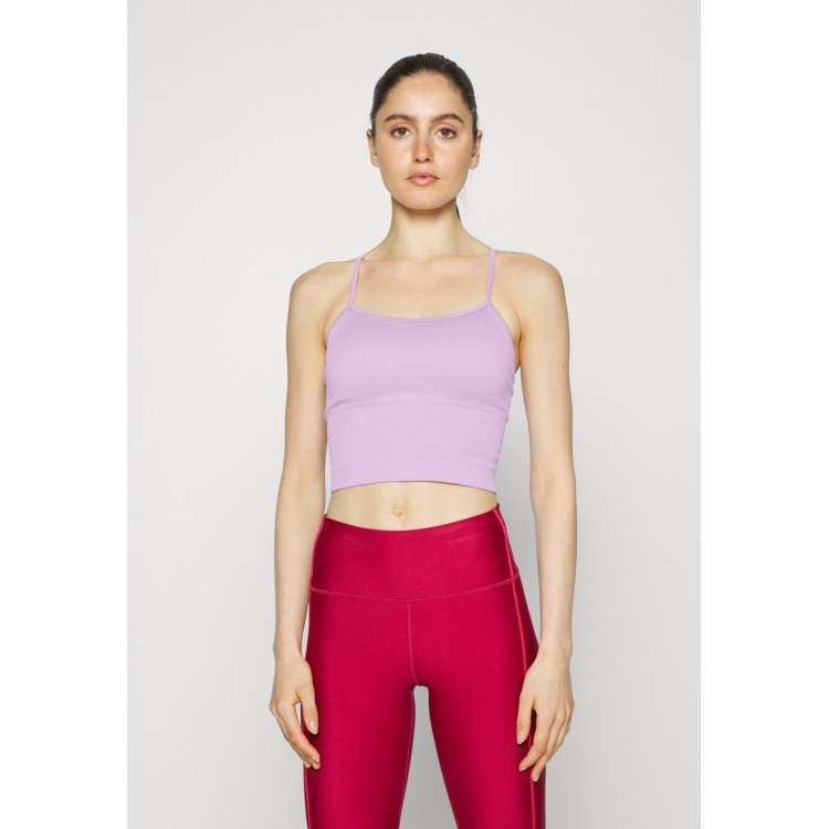 Kobiety T SHIRT TOP | DKNY SEAMLESS STRAPPY CROP REMOVEABLE CUPS - Top - wild violet/fioletowy - MO14871
