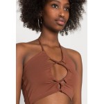 Kobiety T SHIRT TOP | Neon & Nylon NEOLIVE LOVE CROPPED - Top - friar brown/brązowy - QW34335