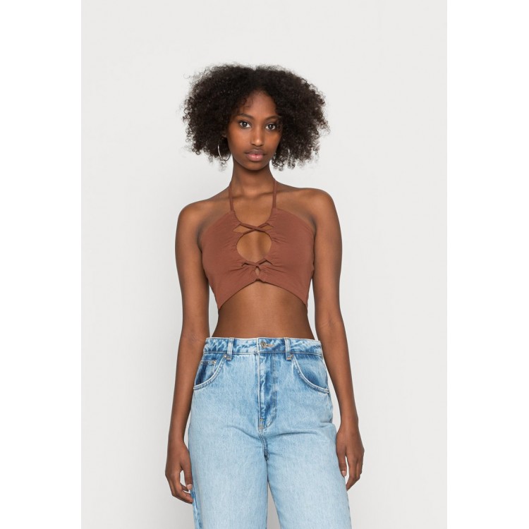 Kobiety T SHIRT TOP | Neon & Nylon NEOLIVE LOVE CROPPED - Top - friar brown/brązowy - QW34335