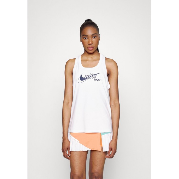 Kobiety T SHIRT TOP | Nike Performance TANK TENNIS - Top - white/biały - BT28753