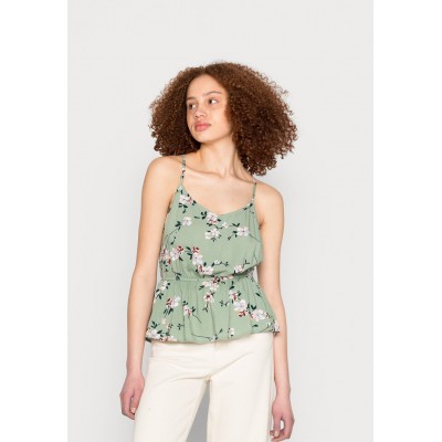 Kobiety T_SHIRT_TOP | Pieces PCBEAUTY STRAP  - Top - green/miętowy - JD39874