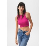 Kobiety T SHIRT TOP | PULL&BEAR 3-PACK OF RIBBED - Top - neon orange/white/pink/neonowy pomarańcz - OE16860