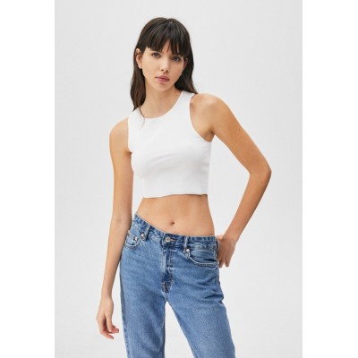 Kobiety T_SHIRT_TOP | PULL&BEAR Top - white/biały - OR43683