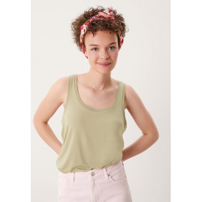 Kobiety T_SHIRT_TOP | QS by s.Oliver MIT RIPP DETAILS - Top - light green/zielony - VM75974