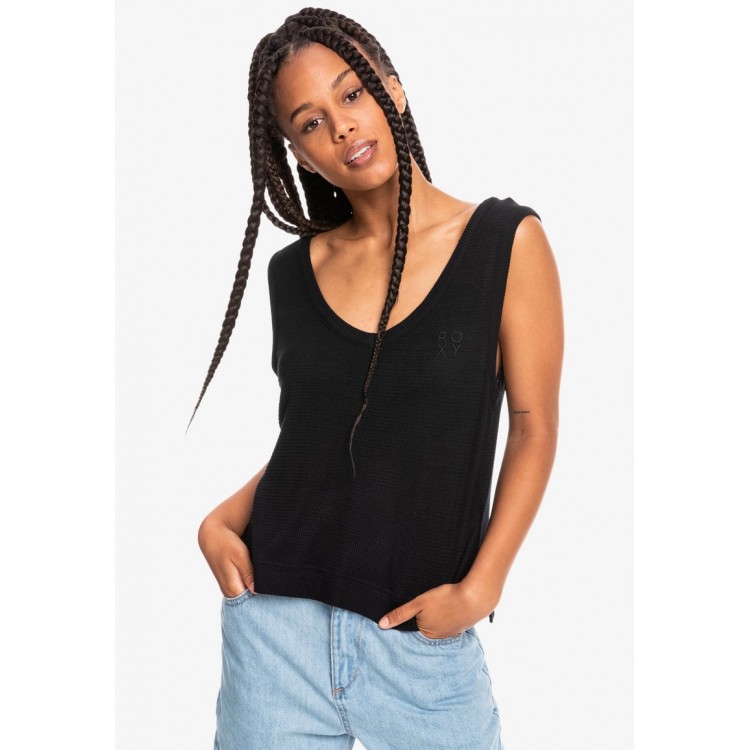 Kobiety T SHIRT TOP | Roxy SUNDAY BREAKFAST - Top - anthracite/antracytowy - AH72796