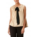Kobiety T SHIRT TOP | s.Oliver BLACK LABEL MIT SCHLEIFE - Bluzka - golden taupe/beżowy - NT68500