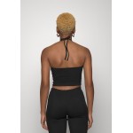 Kobiety T SHIRT TOP | South Beach Petite PLUNGE HALTERNECK - Top - black/czarny - OS37280