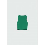 Kobiety T SHIRT TOP | Stradivarius Top - green/zielony - LG93804