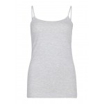 Kobiety T SHIRT TOP | WE Fashion SINGLET - Top - light grey/szary - US02981