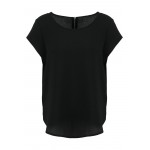 Kobiety SHIRT | ONLY ONLVIC SOLID TOP - T-shirt basic - black/czarny - TK65741