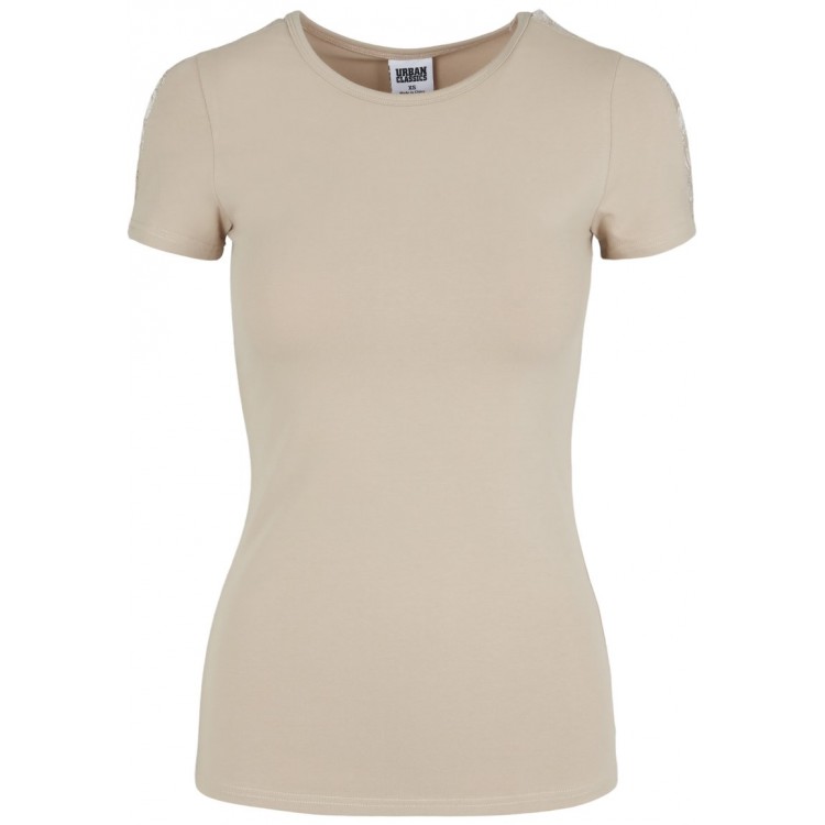 Kobiety SHIRT | Urban Classics T-shirt z nadrukiem - warm sand/piaskowy - WE81174