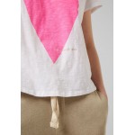 Kobiety T SHIRT TOP | 10DAYS SHORTSLEEVE HEART - T-shirt z nadrukiem - white/biały - QX99119