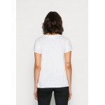 Kobiety T SHIRT TOP | American Vintage JACKSONVILLE V NECK TEE - T-shirt basic - blanc/biały - OC87787