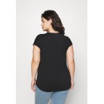 Kobiety T SHIRT TOP | Anna Field Curvy T-shirt basic - black/czarny - HP64348