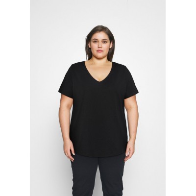 Kobiety T_SHIRT_TOP | Anna Field Curvy T-shirt basic - black/czarny - MU05047