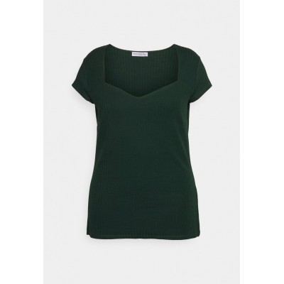 Kobiety T_SHIRT_TOP | Anna Field Curvy T-shirt basic - dark green/ciemnozielony - WK21959