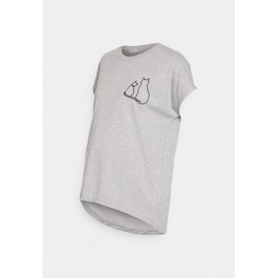 Kobiety T_SHIRT_TOP | Anna Field MAMA T-shirt z nadrukiem - light grey/jasnoszary - GC05461