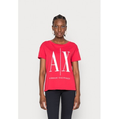 Kobiety T_SHIRT_TOP | Armani Exchange T-shirt z nadrukiem - magma/czerwony - PI65630