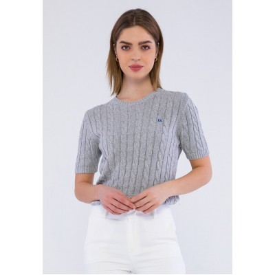 Kobiety T_SHIRT_TOP | Basics and More ELLIE BRACELET - T-shirt basic - grey melange/szary - FQ85346