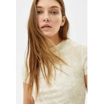 Kobiety T SHIRT TOP | Bershka T-shirt z nadrukiem - off white/mleczny - NU96994