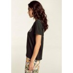 Kobiety T SHIRT TOP | Billabong MANCHES COURTES - T-shirt z nadrukiem - off black/czarny - OR55578