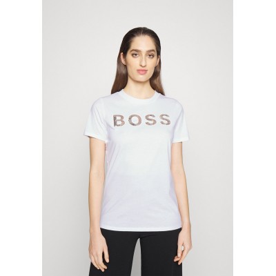 Kobiety T_SHIRT_TOP | BOSS ELOGO - T-shirt z nadrukiem - white/biały - KN71336