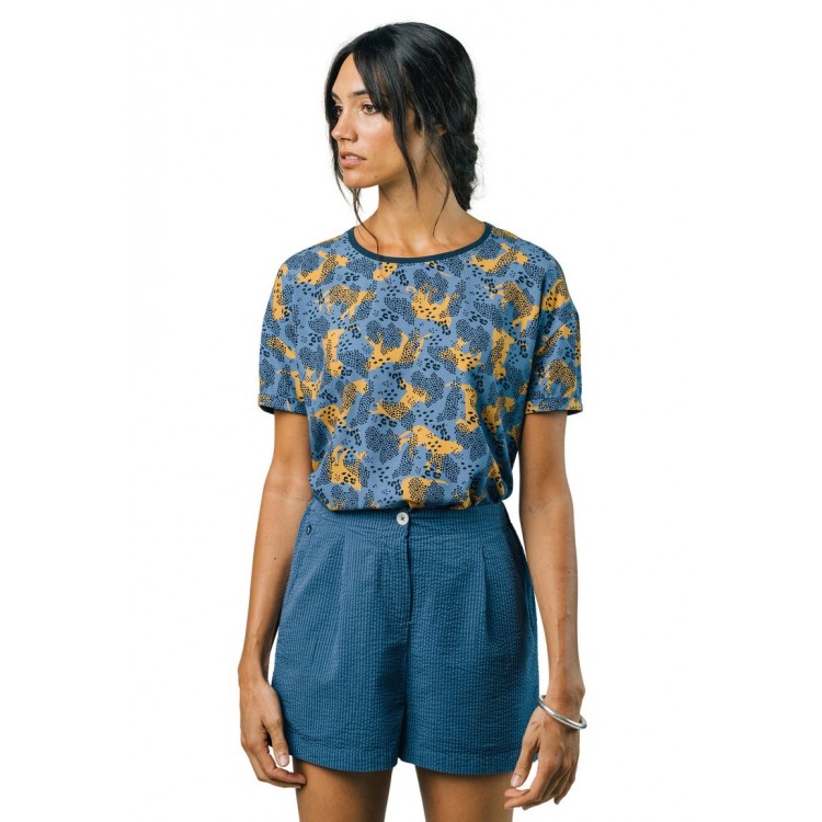 Kobiety T SHIRT TOP | Brava Fabrics LEO - T-shirt z nadrukiem - blue/niebieski - GU45468