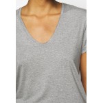 Kobiety T SHIRT TOP | By Malene Birger FEVIA - T-shirt basic - med grey/szary - YJ18995