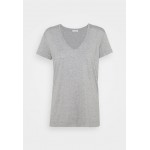 Kobiety T SHIRT TOP | By Malene Birger FEVIA - T-shirt basic - med grey/szary - YJ18995