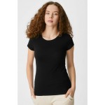 Kobiety T SHIRT TOP | C&A 2PACK - T-shirt basic - black/czarny - HG43708