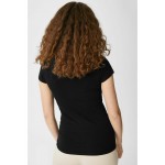 Kobiety T SHIRT TOP | C&A 2PACK - T-shirt basic - black/czarny - HG43708