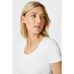 Kobiety T SHIRT TOP | C&A 3 PACK - T-shirt basic - white/biały - MI11602