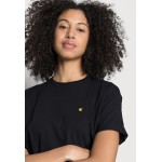 Kobiety T SHIRT TOP | Carhartt WIP CHASE - T-shirt basic - black/gold/czarny - ZW13183