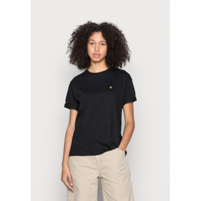 Kobiety T_SHIRT_TOP | Carhartt WIP CHASE - T-shirt basic - black/gold/czarny - ZW13183