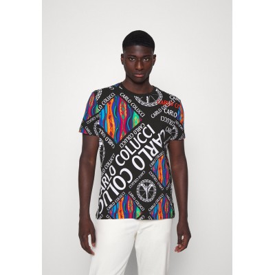 Kobiety T_SHIRT_TOP | Carlo Colucci BIG LETTERS UNISEX - T-shirt z nadrukiem - black/czarny - CP39110