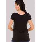 Kobiety T SHIRT TOP | Chelsea Clark MATERNITY - T-shirt z nadrukiem - czarny ze srebrnym/czarny - UG31758