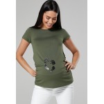 Kobiety T SHIRT TOP | Chelsea Clark MATERNITY - T-shirt z nadrukiem - khaki - PG28848