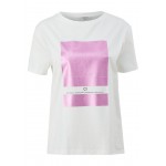 Kobiety T SHIRT TOP | comma casual identity T-shirt z nadrukiem - placed print foil/biały - HN66637