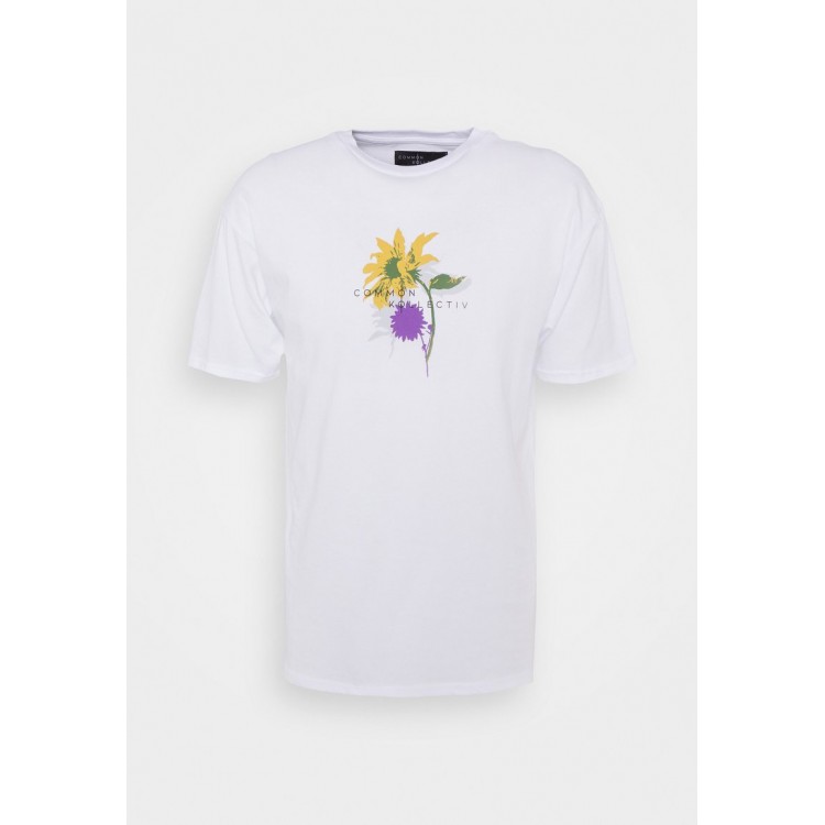 Kobiety T SHIRT TOP | Common Kollectiv BLOOM UNISEX - T-shirt z nadrukiem - white/biały - AD70665
