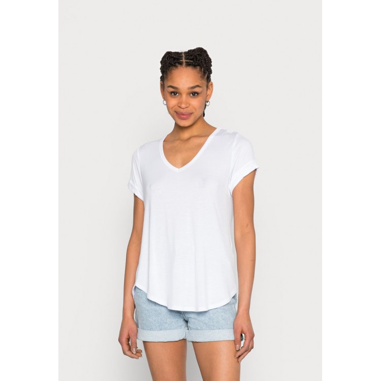 Kobiety T SHIRT TOP | Cotton On KARLY SHORT SLEEVE - T-shirt basic - white/biały - RP31832