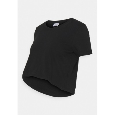 Kobiety T_SHIRT_TOP | Cotton On Maternity MATERNITY HIGH LOW SHORT SLEEVE - T-shirt z nadrukiem - black/czarny - RO47170