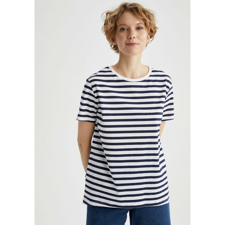 Kobiety T SHIRT TOP | DeFacto REGULAR FIT - T-shirt z nadrukiem - navy/granatowy - VJ20690