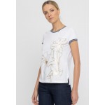 Kobiety T SHIRT TOP | Deni Cler Milano T-shirt z nadrukiem - biały - FK26676